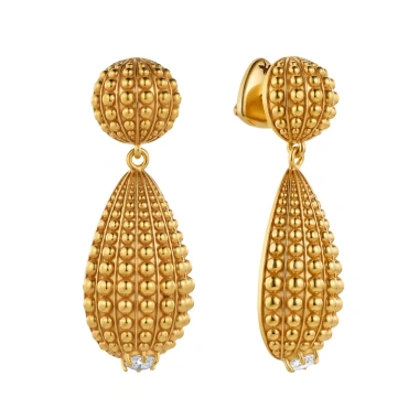 Серьги Fiore di Firenze, ORO FIORE dF BOLLICINE GOR001-26252 BIALUNGO 1058